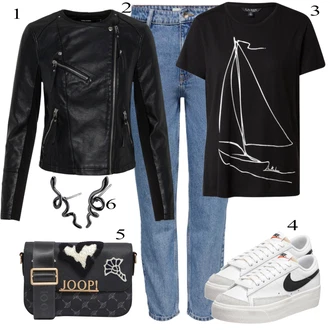 Outfit s Modrá/Světle Modrá High Waist Džínové Kalhoty/Zkrácené Džíny/Džíny s Rozparkem/Formální Košile/Zužující se Džíny/Boyfriend Džínové kalhoty/Girlfriend Džíny/Dad Džíny/Vintage džíny/Mom Jean Only "Ulice Styl Outfit"