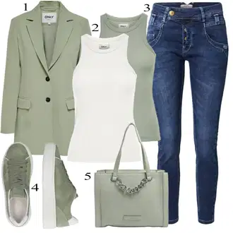 outfit mit Modra Kavbojke Gang "Oblačila za pomlad"