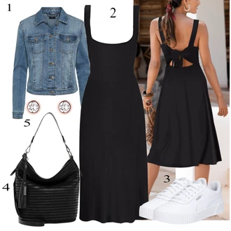 outfit mit Črna Obleka Lascana "Oblačila za pomlad"