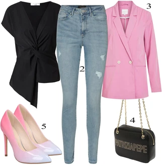 Outfiti Za Zabave mit Siva VERO MODA "Oblačila za pomlad"