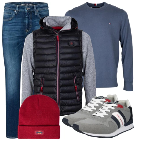 Türkis/Grau Hoodie Sweatshirt/Hoodie Tommy Hilfiger kombinieren