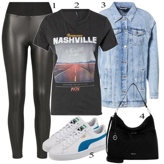 outfit mit Črna Urban Classics "Oblačila za pomlad"