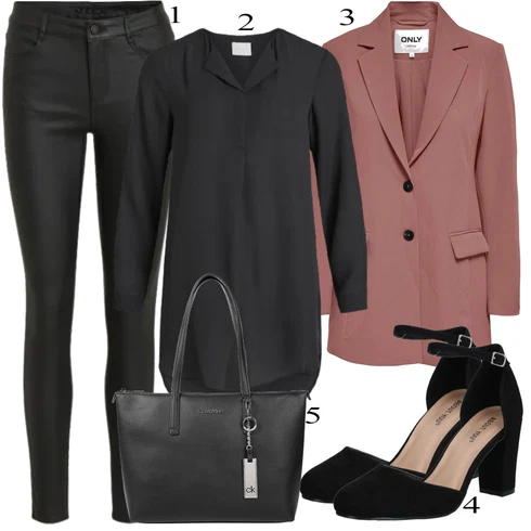 Kombinace Černá/Tmavě modrá Tunikové Tričko/Oversize Halenka/Elegantní Tunika/Klasická tunika/Dlouhá Halenka Vila