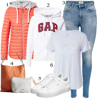 Outfit s Neformální tričko Hollister "Praktický vzhled"