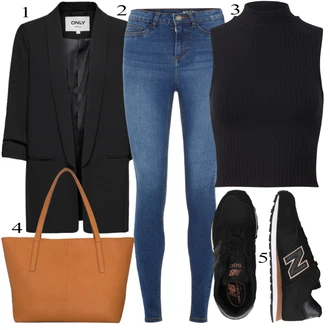 Outfit s Černá Teniska New Balance "Praktický vzhled"