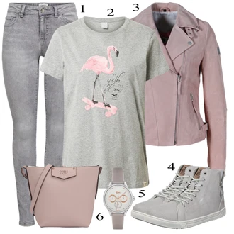 Outfit sa Siva Tenisica Mustang "Tvoj otmjeni outfit"