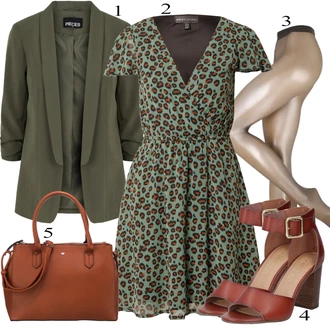 Outfit s Šedá Košilové šaty mela london "Jarní outfit"