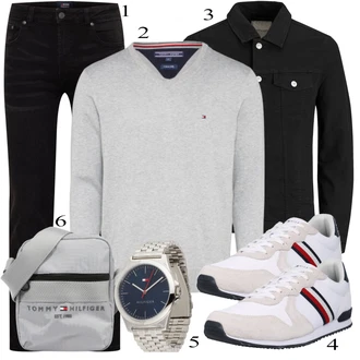 outfit mit Črna Denim Jakna Jack & Jones "Vsakdanja oblačila"