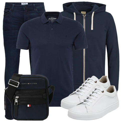 Dunkelblau Bluse Große Größe/Shirt & Top Große Größe/Poloshirt Jack & Jones kombinieren