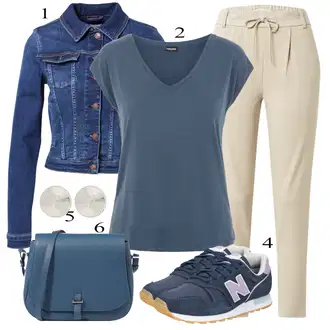 Outfit sa Plava Traper Jakna Guess "Zimski outfit"