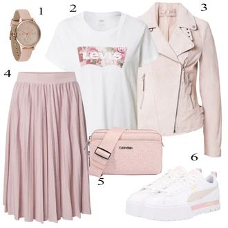 Outfit s Béžová Hodinky Lacoste "Jarní outfit pro ženy"