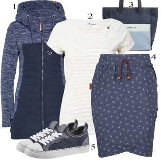 Prošívaný Dlouhé / Maxi Outfit s Černá Dlouhý Zimní Kabát/Dlouhé Kardigany/Podzimní bunda/Dlouhá tylová sukně/Zvonová Kalhoty Alife and Kickin "Ulice Styl Outfit"