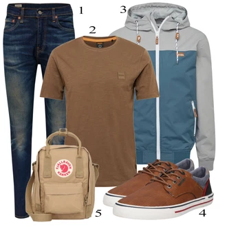 outfit mit Rdeča Superga Tom Tailor "Priložnostna oblačila"