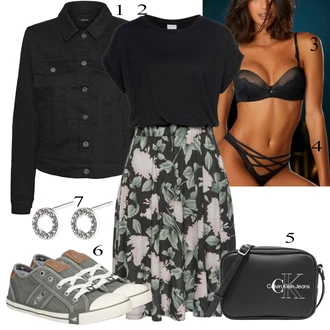 Outfit s Černá/Tmavě šedá/Béžová/Růžová Kalhotky/Spodní Kalhotky/Klasické Kalhotky/Průsvitná kalhotka/Průhledná kalhotka/Tanga/Brazilské Kalhotky JETTE "Praktický vzhled"