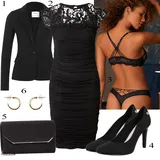 Črna lipsy outfiti za dame image