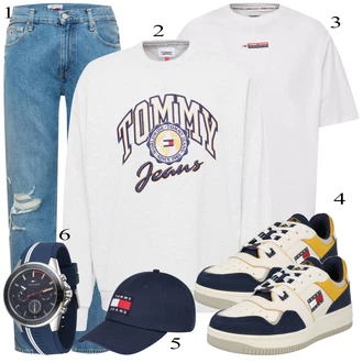 outfit mit Siva Čevlj Superga Tommy Jeans "Praktičen videz"