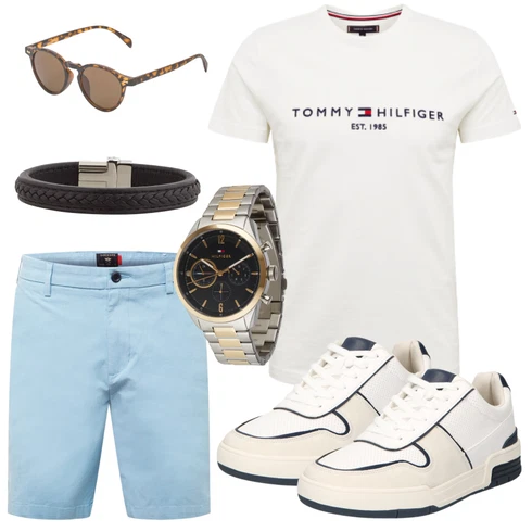 Creme/Weiß/Grün/Khaki Bluse Große Größe/Shirt & Top Große Größe/Funktions T-Shirt/T-Shirt Training/Ausgefallenes T-shirt/Kurzarm T-Shirt/Shirt/Print Shirt/Umstands T-Shirt/Casual T-Shirt/T-Shirt Mit Print Tommy Hilfiger kombinieren
