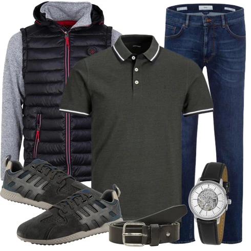 Schwarz Poloshirt Jack & Jones kombinieren