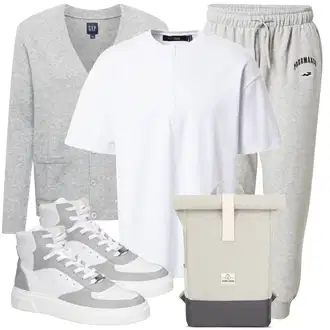 Outfit mit Grau Sneaker Steve Madden "Alltagsoutfit"
