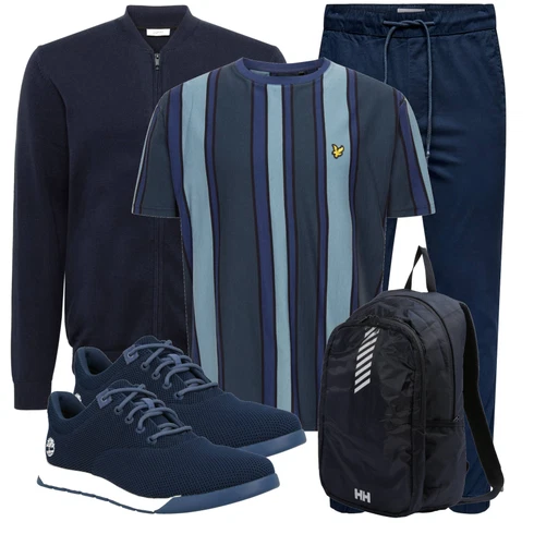 Gestreift Casual T-Shirt Lyle & Scott kombinieren