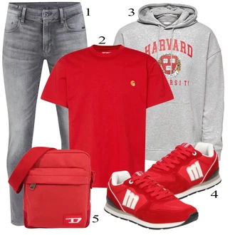 outfit mit Siva Hlače G-Star Raw "Vsakdanja oblačila"