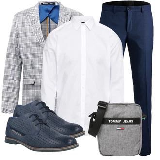 Business Outfits mit Dunkelblau/Blau/Hellblau Business Hose/Anzughose/Slim Hose/Chino Hose Jack & Jones "Business Look"
