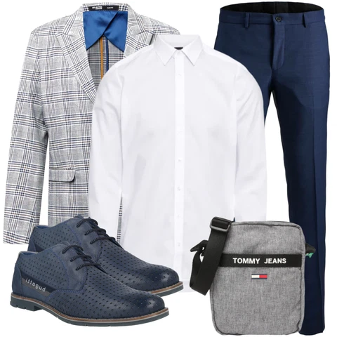 Dunkelblau/Blau/Hellblau Business Hose/AnzugHose/Slim Hose/Chino Hose Jack & Jones kombinieren