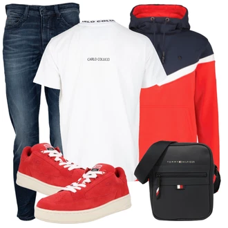 Outfit mit Schwarz Jeans MAC "Cool für die Freizeit"