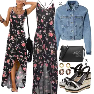 sviatočné Outfit sa Crvena/Ljubičasta/Smeđa/Pink Haljina Bez Rukava/Maksi Haljina/Duga Ljetna Haljina/Haljina S Printom/Haljina od Šifona/Boho Ljetna Haljina Lascana "Zimski outfit"Look: Sveučilišna, Hippie, Mom, Ekstravagantno, Romantičan, sviatočné, Boho, Preodjeven