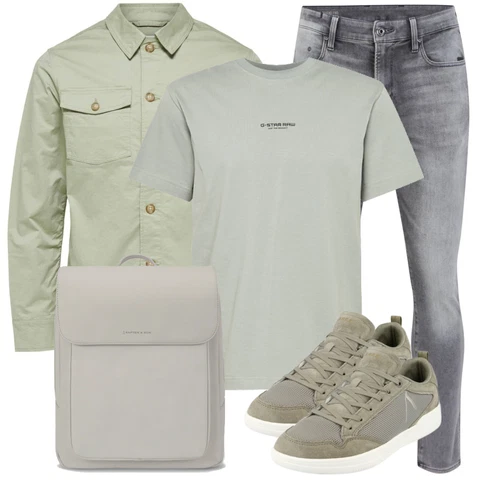 Elegant Hellgrau/Grau Girlfriend Jeans/Straight Leg Jean/Winterjacke/Biker Jeans/Low Rise Jean/Regular-Fit Jeans/Leder Schuhe/Tapered-Jeans/Herren Lederjacke/Lederjacke/Slim Fit Jeans G-Star Raw kombinierenLook: Uni, Coole, Smart Casual, Premium, Casual, Schlichte, Elegant, Old Money