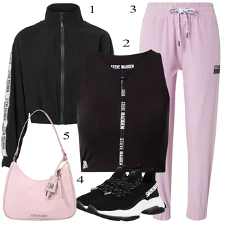 Outfit sa Crna Traper Jakna Steve Madden "Zimski outfit"