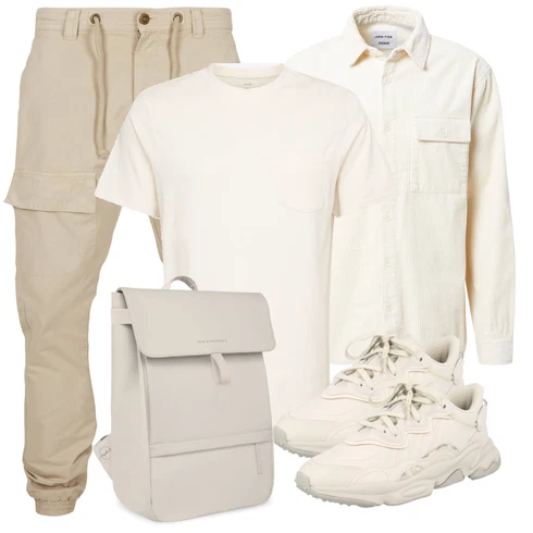 Cord Beige CordJacke DAN FOX APPAREL kombinieren