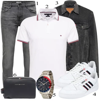 outfit mit Siva Kavbojke "Vsakdanja oblačila"