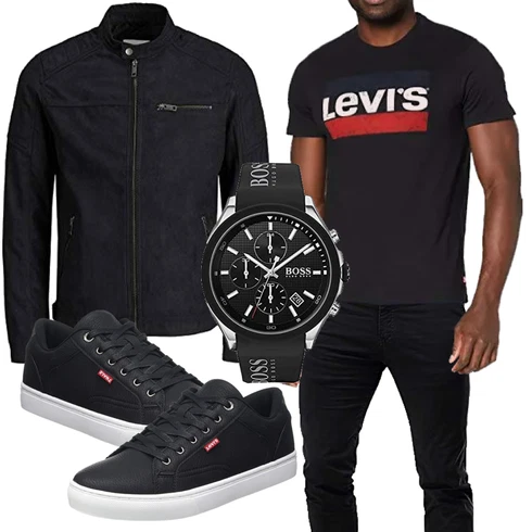 Blau Schuh Boss kombinieren