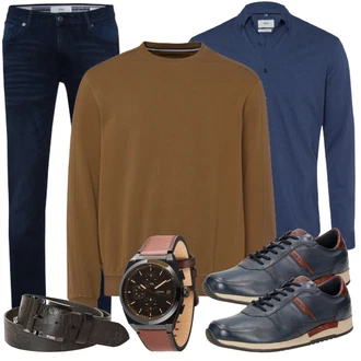 Freizeit Outfits mit Weiß Jeans Brax "Cooles Outfit"