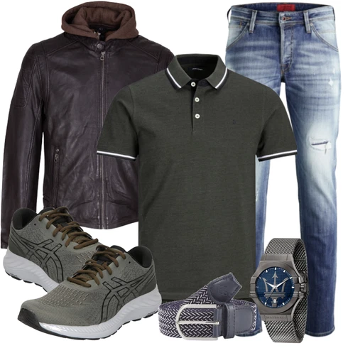 Schwarz Poloshirt Jack & Jones kombinieren