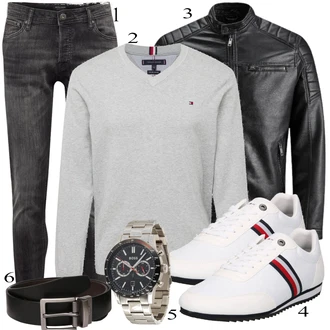 outfit mit Siva Čevlj Superga Tommy Hilfiger "Praktičen videz"