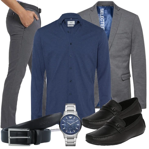 Grau Uhr Emporio Armani kombinieren mit Schwarz Sommer Schuh Calvin Klein
