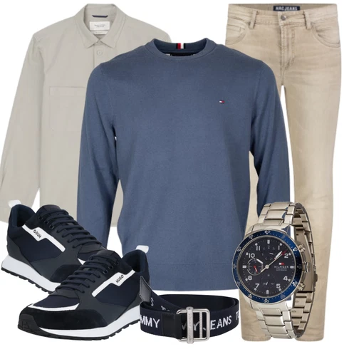 Türkis/Grau Hoodie Sweatshirt/Hoodie Tommy Hilfiger kombinieren