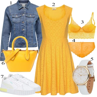 Vintage kombinacije Denim/Traper sa Tamnoplava/Plava/Svjetloplava Kaput Only "Zimski outfit"