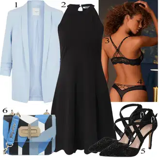 Outfit sa Siva/Crna/Tamnosiva Gaćice bez prepona/Gaćica & tanga/Brazilski Slip/Klasične Gaćice/Gaćice/Futrola za Suknju/Prozirna gaćica Lascana "Zimski outfit"