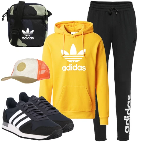 Schwarz Tasche Adidas Originals kombinieren