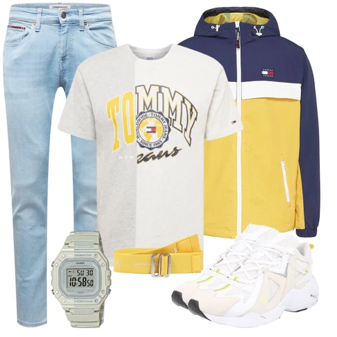 Gelb/Blau Sommerjacke Tommy Jeans kombinieren