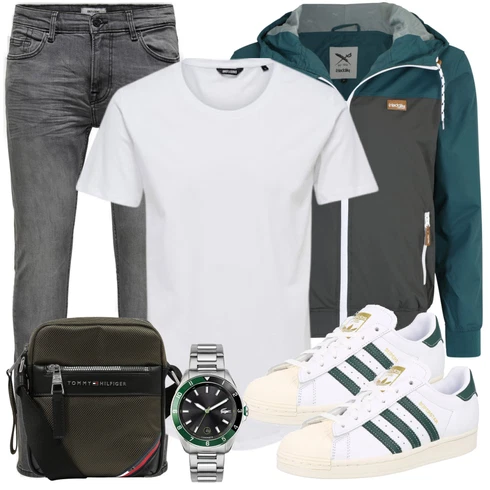 Weiß/Creme Bluse Große Größe/Shirt & Top Große Größe/Tunika/Longshirt/Funktions T-Shirt/Langes Oberteil/Kurzarm T-Shirt/Shirt/Sport-T-Shirt/Übergroßes T-Shirt/Laufschuhe für Männer/Casual T-Shirt/Ausgefallenes T-shirt Only & Sons kombinieren mit Schwarz Uhr Lacoste