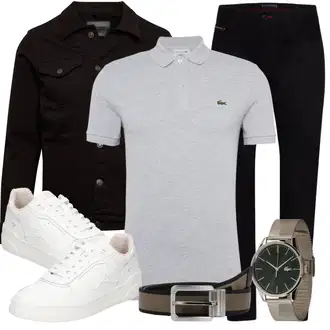 Unisex Outfit mit Schwarz Hose Große Größe/Thermojeans/Slim Fit Jeans/Straight Leg Jean/Leder Schuhe/Regular-Fit Jeans/Winterjacke/Tapered-Jeans/Herren Lederjacke/High Waist Jeans/Lederjacke/Biker Jeans Tommy Hilfiger "Freizeit Outfit"Look: Uni, Lack, Outdoor, Coole, Premium, Unisex, Elegant, Schlichte, Smart Casual