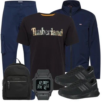 Outfit mit Schwarz/Grau Mini-Rucksack/Mannstasche/Mini-Rucksack michael kors "Freizeit Outfit"