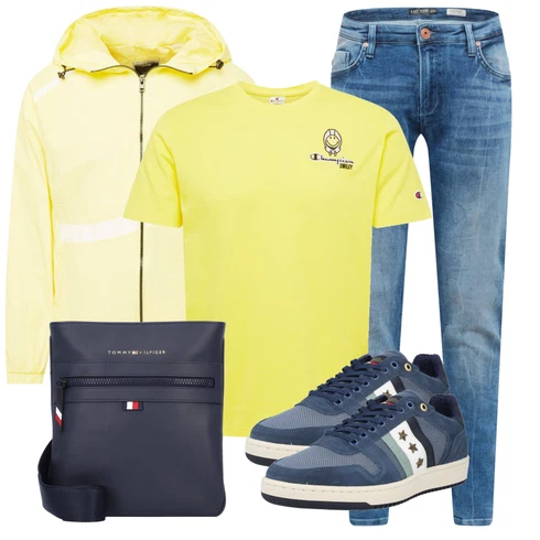 Gelb Casual T-Shirt Champion Authentic Athletic Apparel kombinieren