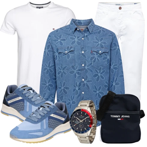Blau/HellBlau Jeanshemd levi's ® kombinieren