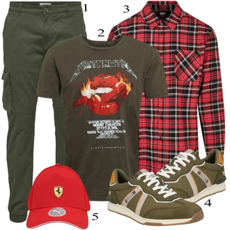 outfit mit Rdeča Srajca Urban Classics "Vsakdanja oblačila"