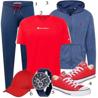 outfit mit Rdeča Superga Converse "Vsakdanja oblačila"